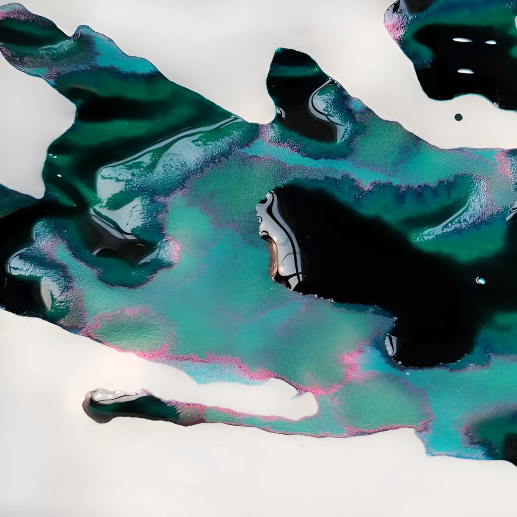 MEMORY-0420 fountain pen ink bottle with gradient colour and sheen effects for dip and fountain pens