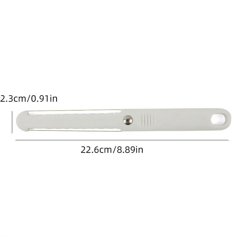 Food grade plastic butter knife 22.6cm white modern simple design for spreading butter and cheese