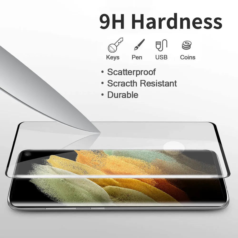 Samsung Galaxy S21 Ultra 5G 3D curved tempered glass screen protector with full coverage