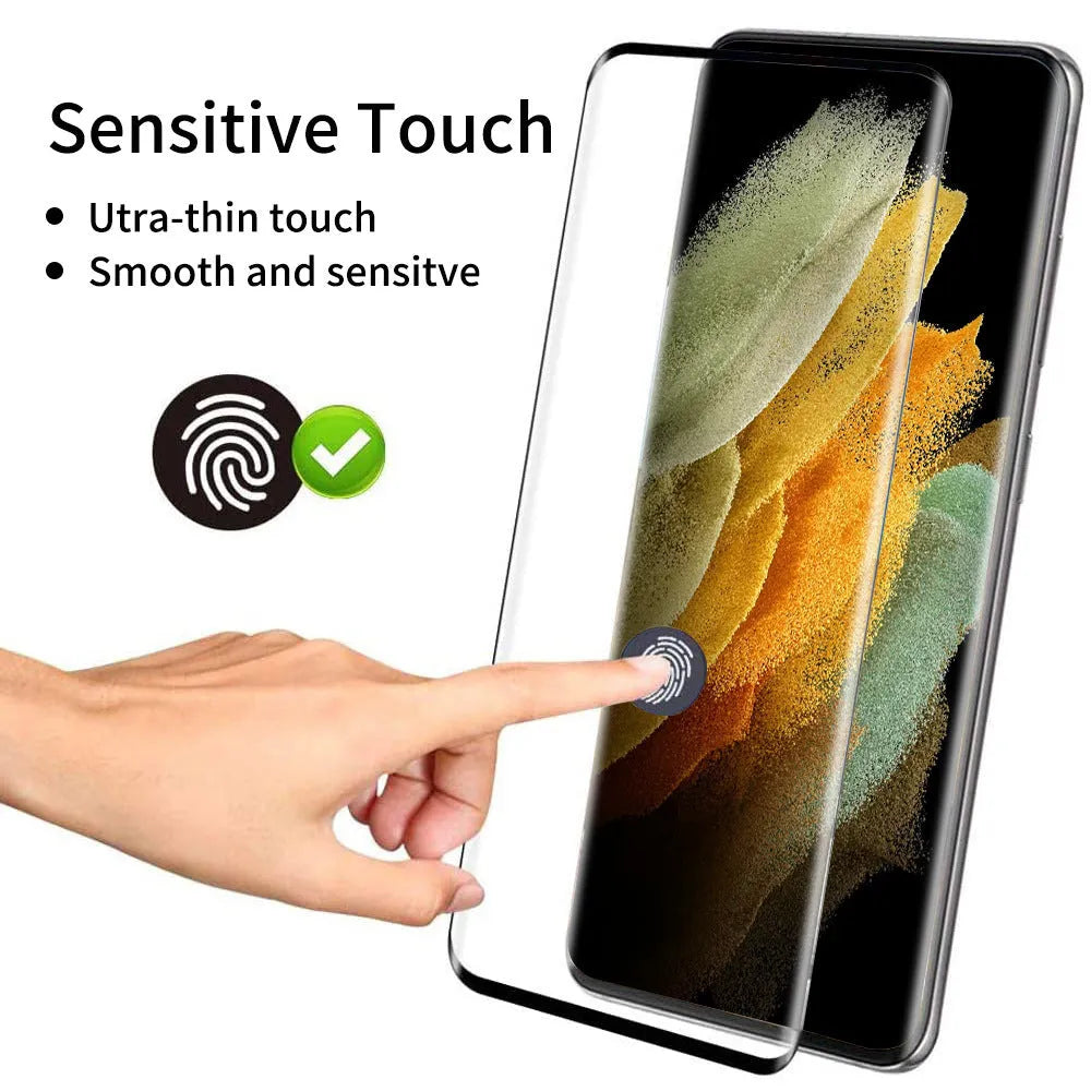 Samsung Galaxy S21 Ultra 5G 3D curved tempered glass screen protector with full coverage