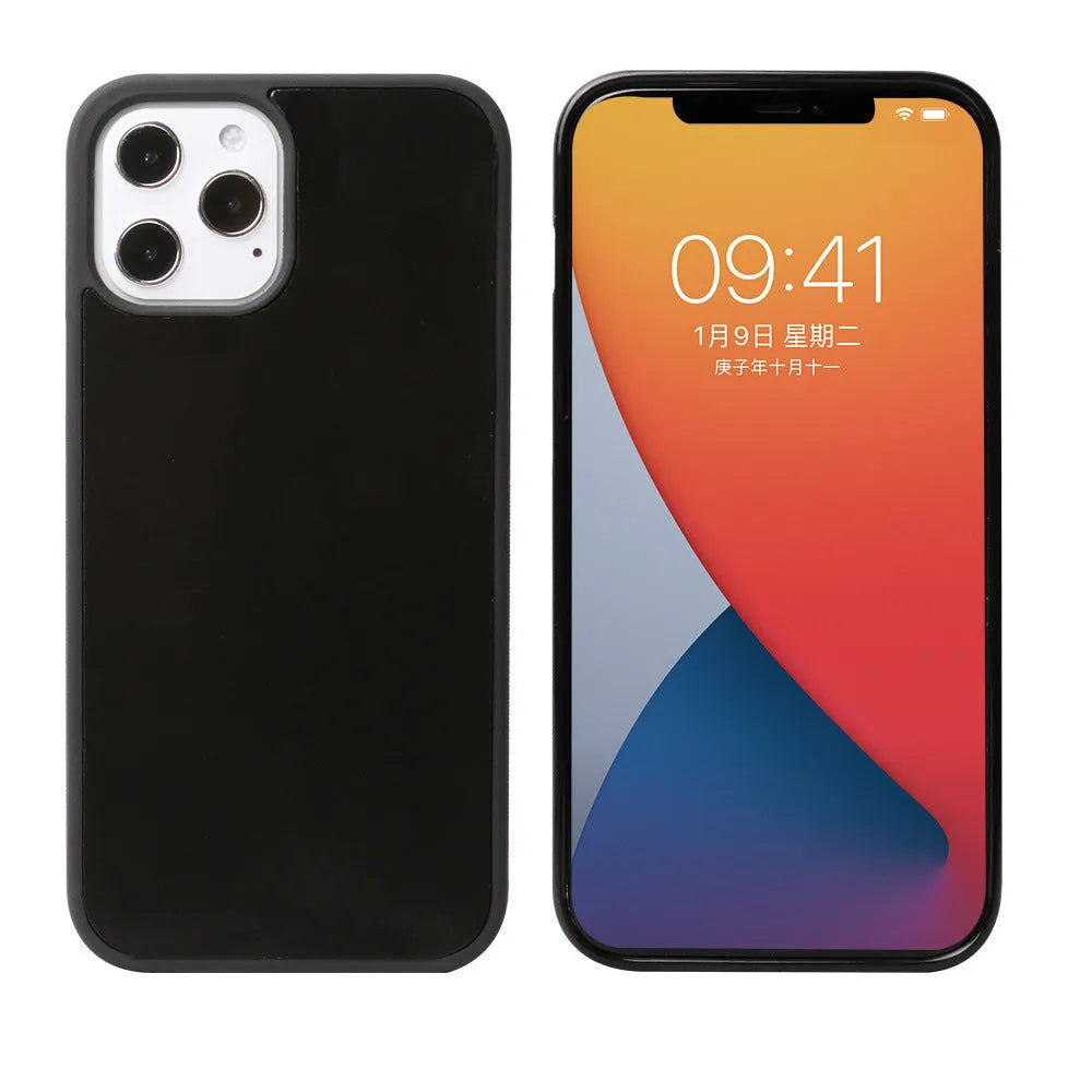 Anti-gravity TPU phone case for Apple iPhone in black, back cover style