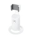 Black smartphone tracking gimbal stabiliser showing clip and rotation mechanism.