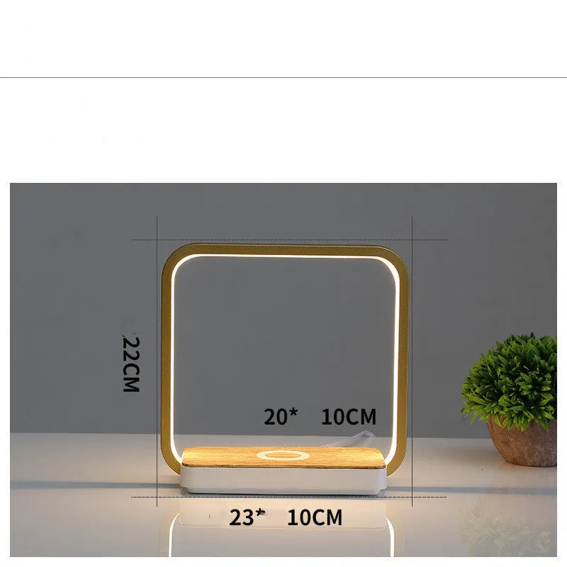 Smart touch sensor bedside lamp with modern aluminium shade and voice control