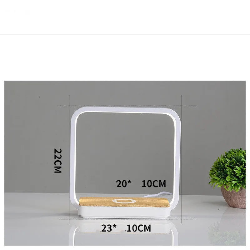 Smart touch sensor bedside lamp with modern aluminium shade and voice control