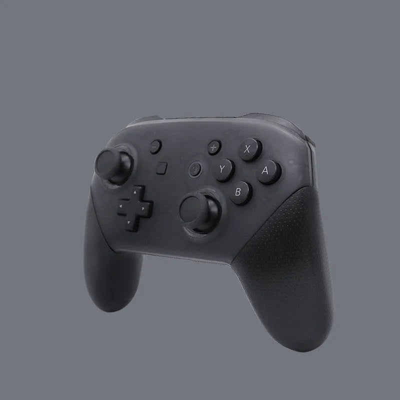 Black wireless Bluetooth gamepad controller for Nintendo Switch with vibration and screen capture functions
