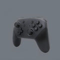 Black wireless Bluetooth gamepad controller for Nintendo Switch with vibration and screen capture functions