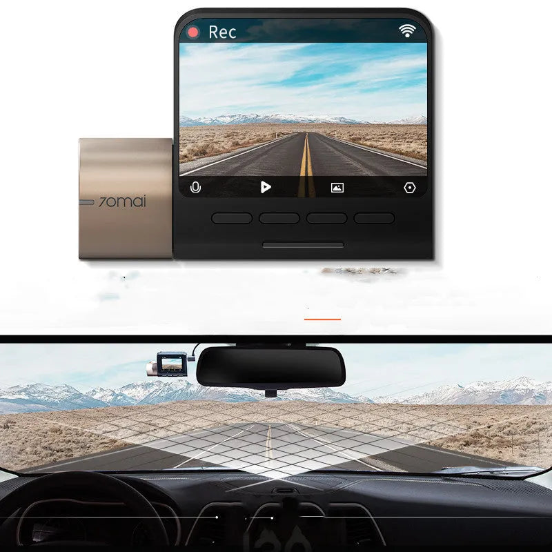 Starlight night vision HD driving recorder with 140 degree wide angle lens in black