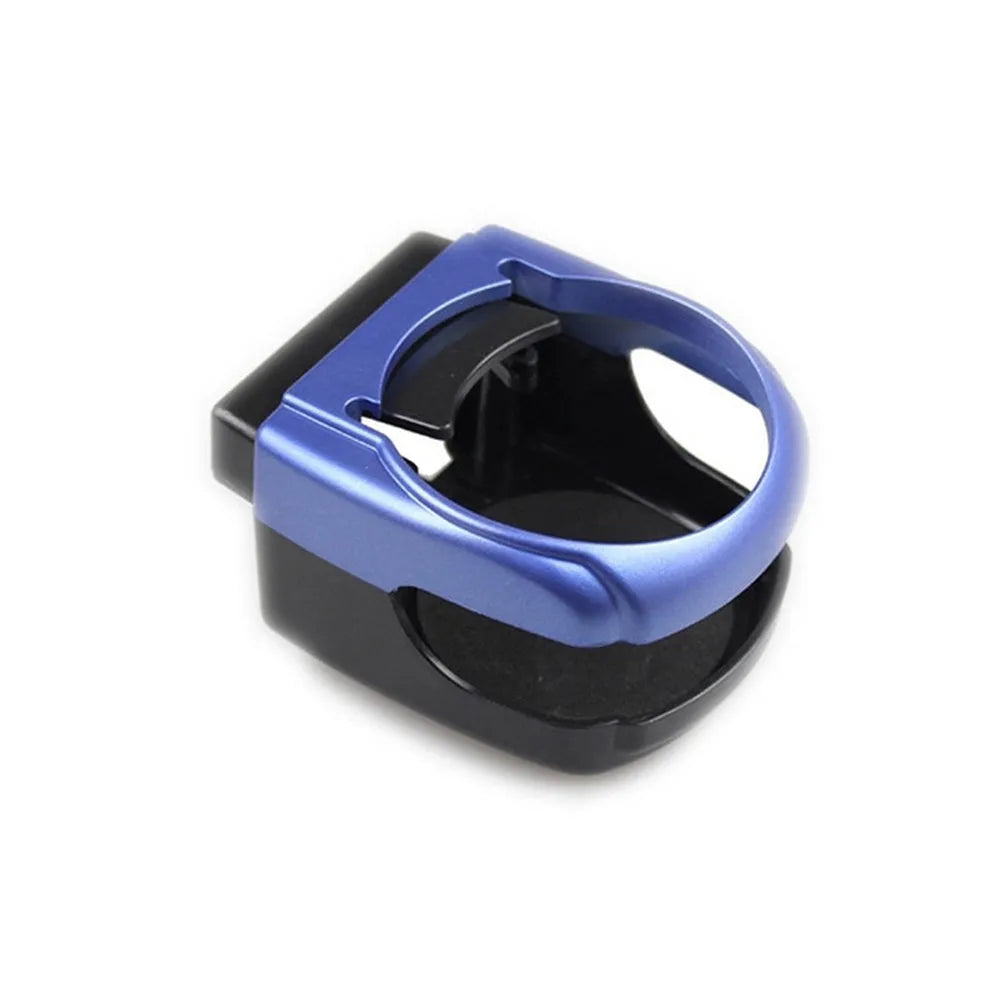 Aluminum alloy car water cup holder mounted on vehicle air vent, size 8.5 x 9.5 x 5.5 cm