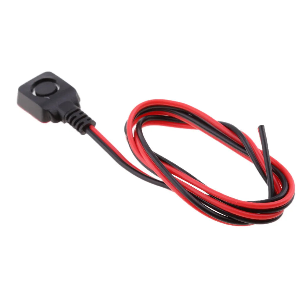 Red car alarm emergency reset panic switch with 50 cm cable and 15x15mm button