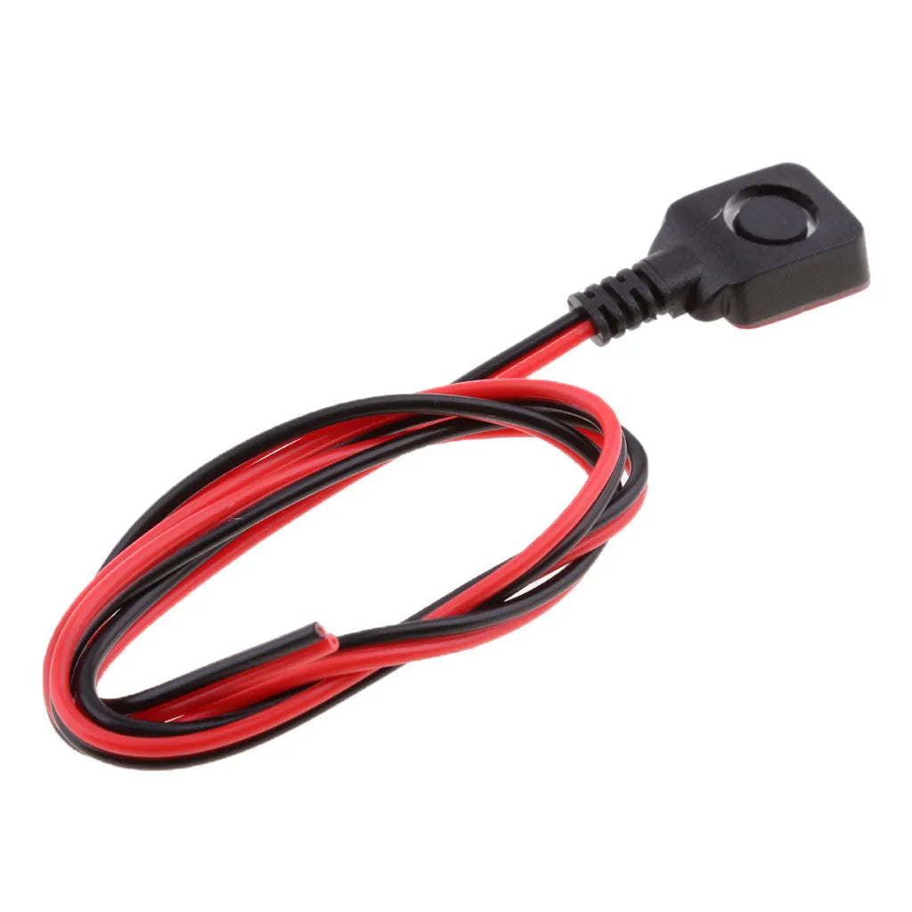 Red car alarm emergency reset panic switch with 50 cm cable and 15x15mm button