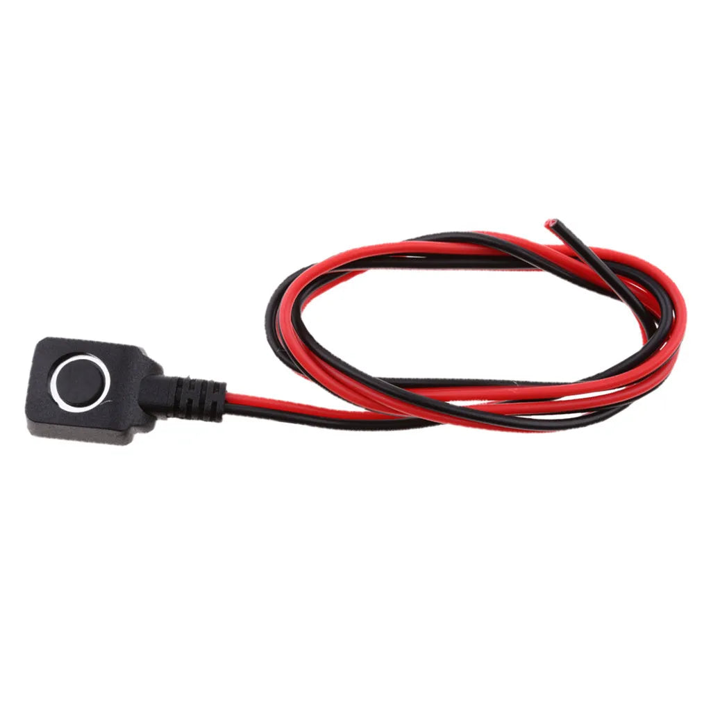 Red car alarm emergency reset panic switch with 50 cm cable and 15x15mm button
