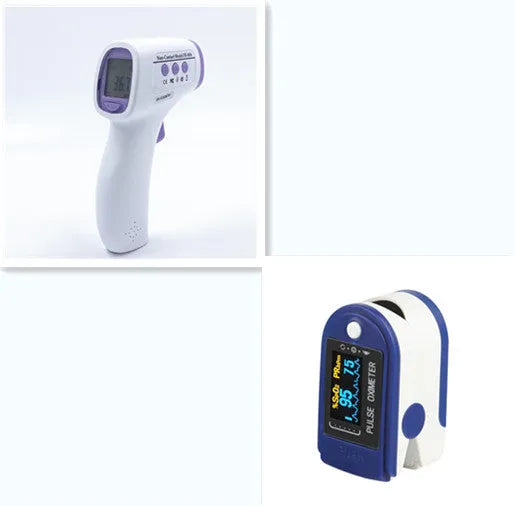 White digital thermometer with non-contact temperature measurement capability for general use
