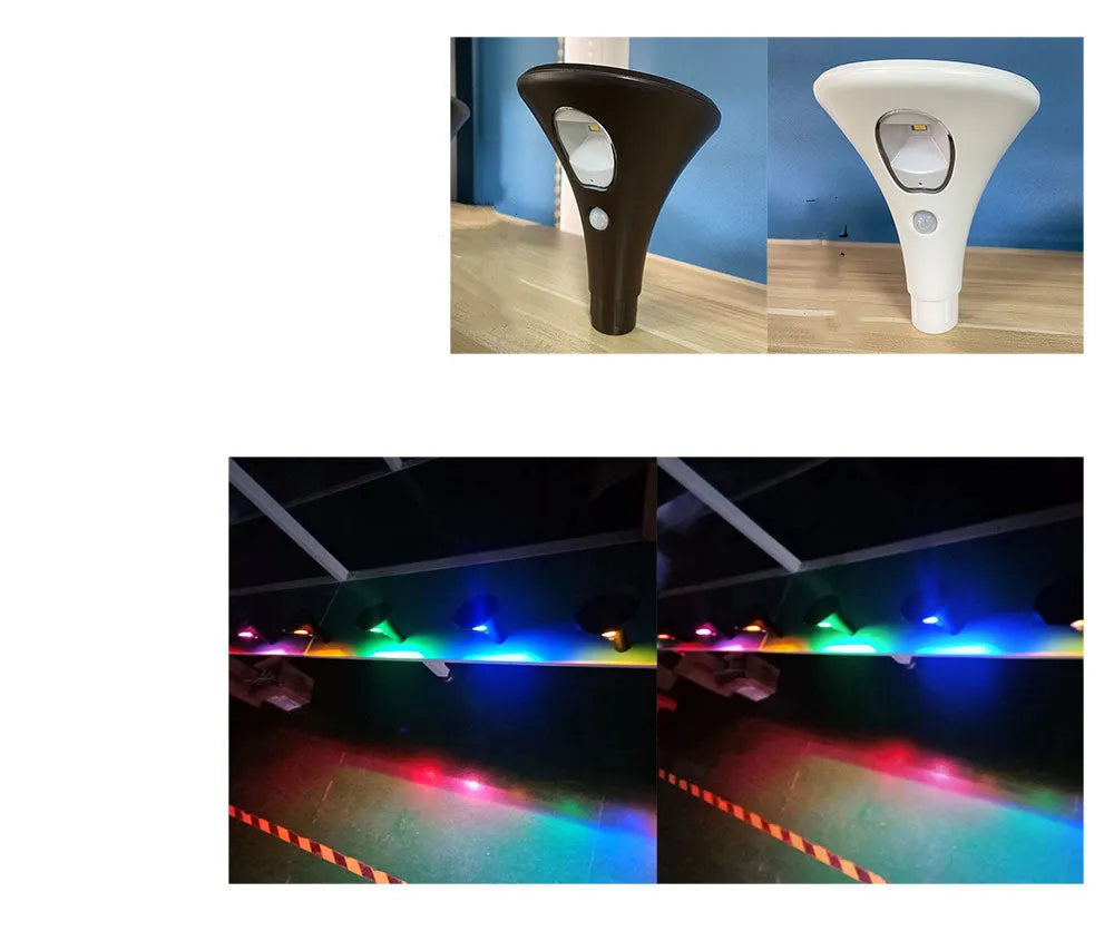 Solar induction ground plug light for outdoor gardens with lamp pole