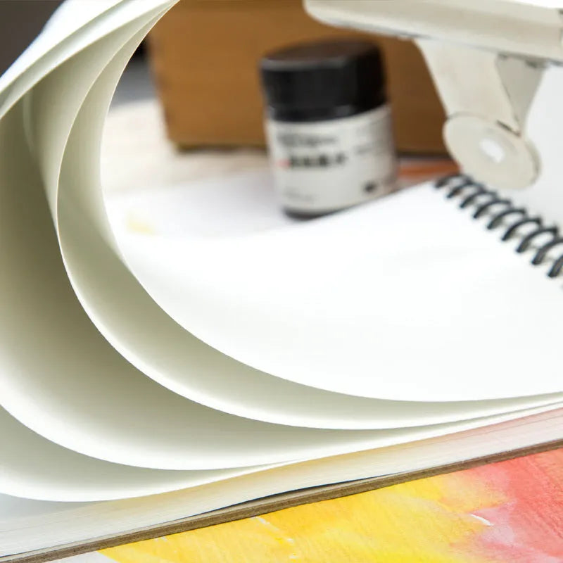 Green paper cover spiral bound sketchbook 8K size 270x390mm 40 sheets for water-soluble colour