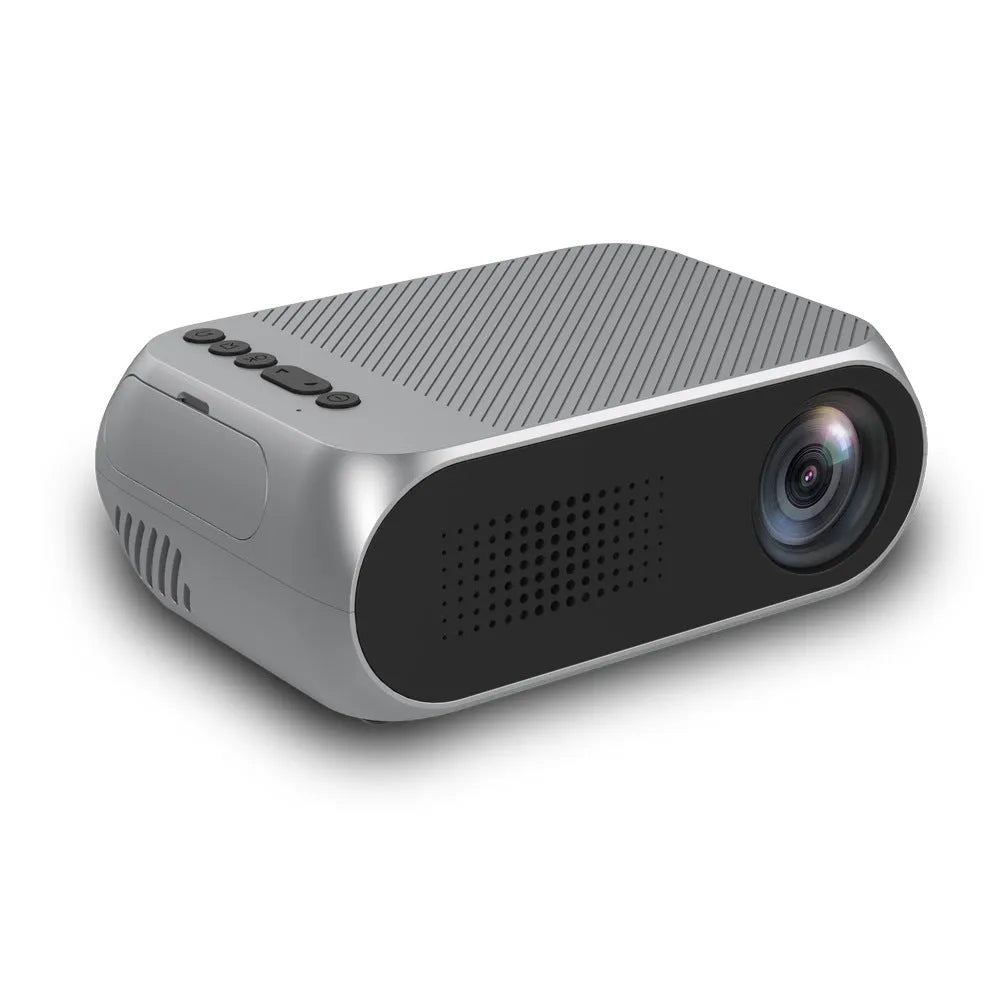 Mini portable projector in black with LED lens front projection 20-80 inch display