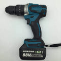 21V cordless multi function impact drill and electric screwdriver with lithium battery and charger.