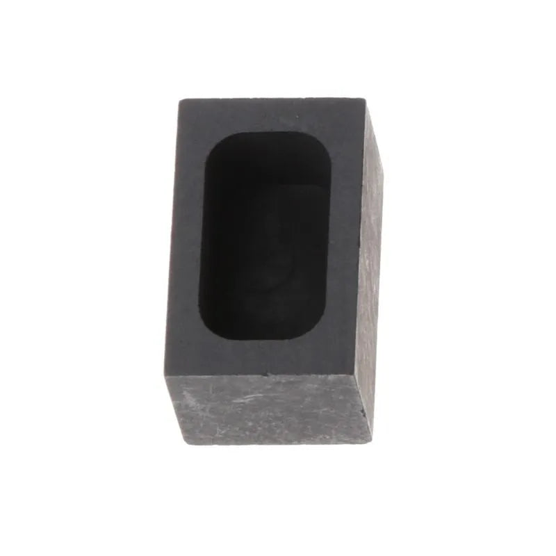 Square high-purity graphite crucible for melting precious metals like gold and silver