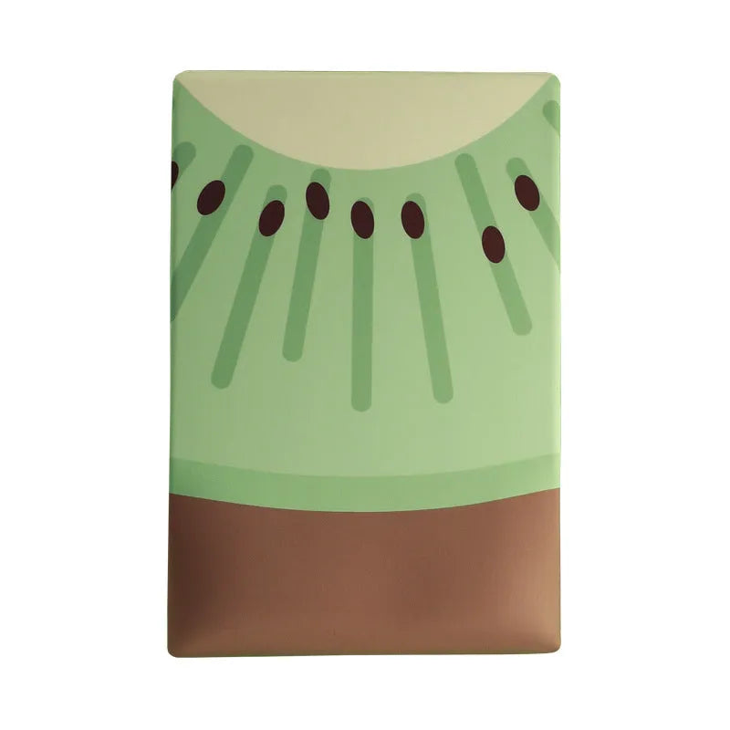 Pink and white cute creative girl design silicone wrist mouse pad on a desk.