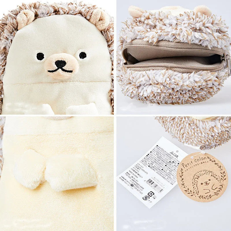 Plush velvet pencil case with creative funny design for boys, colour option A