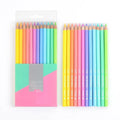 Macaron series Marco 9100 coloured pencil set in plastic shell, 12 or 24 colours, 2B lead