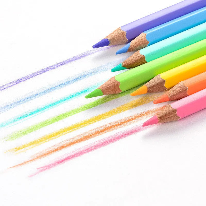 Macaron series Marco 9100 coloured pencil set in plastic shell, 12 or 24 colours, 2B lead