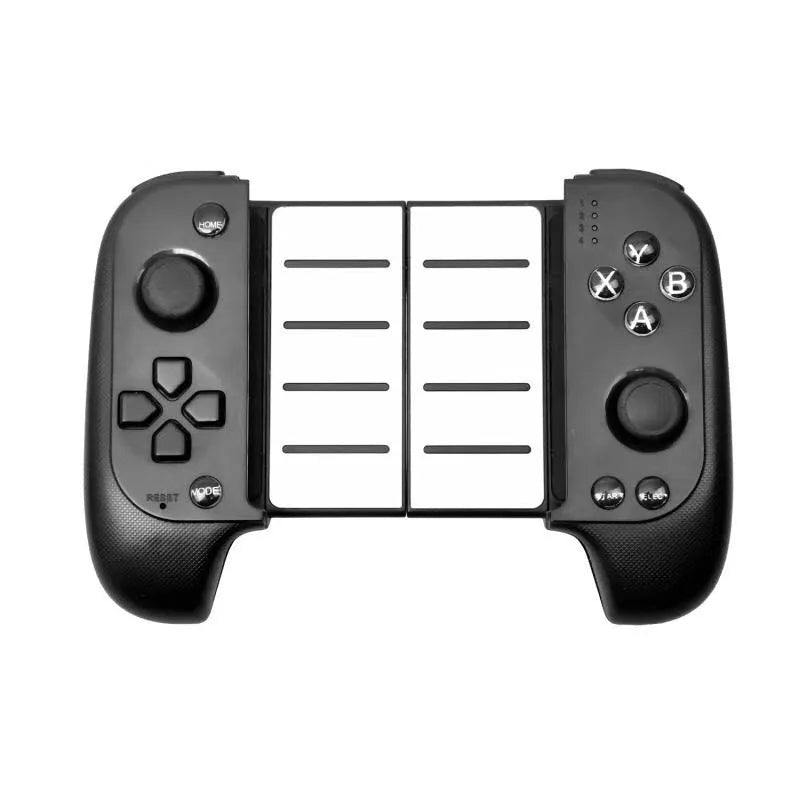 Cytec black and red blue wireless Bluetooth telescopic game controller holding a mobile phone