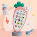 Baby electronic phone toy in pink colour with sound buttons for educational play