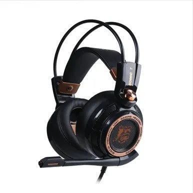 USB noise-cancelling headphones headset for PC computer, black over-ear design with microphone and 40mm driver