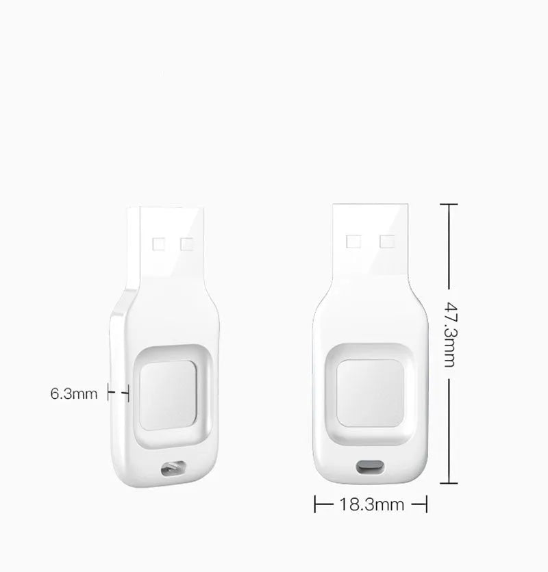 32GB fingerprint encrypted USB 2.0 flash drive with plastic shell and indicator light