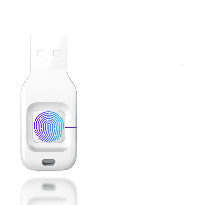 32GB fingerprint encrypted USB 2.0 flash drive with plastic shell and indicator light