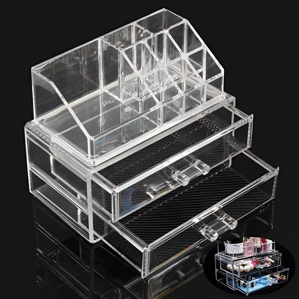 Clear acrylic storage container showing transparent foldable design with 18 litre capacity