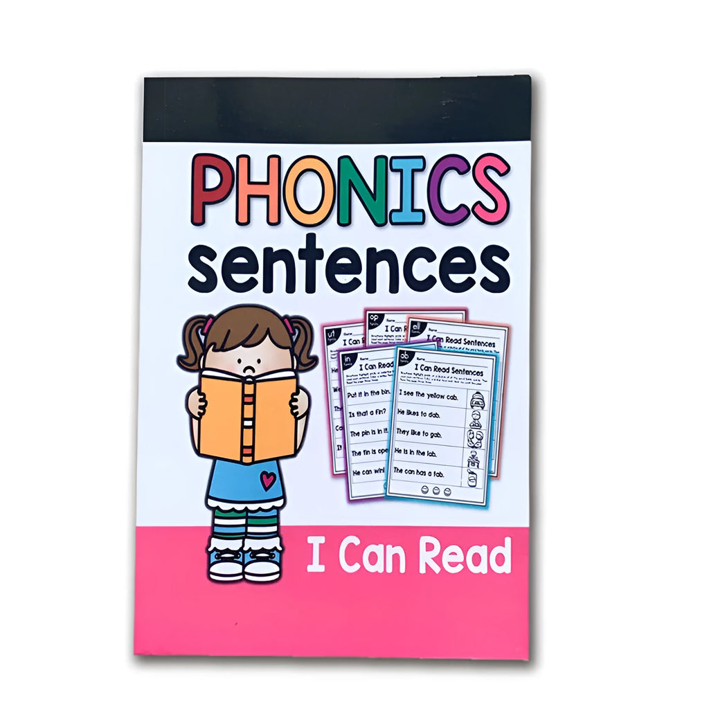 Children's phonics reading worksheet 21cm by 14cm for ages 6 plus