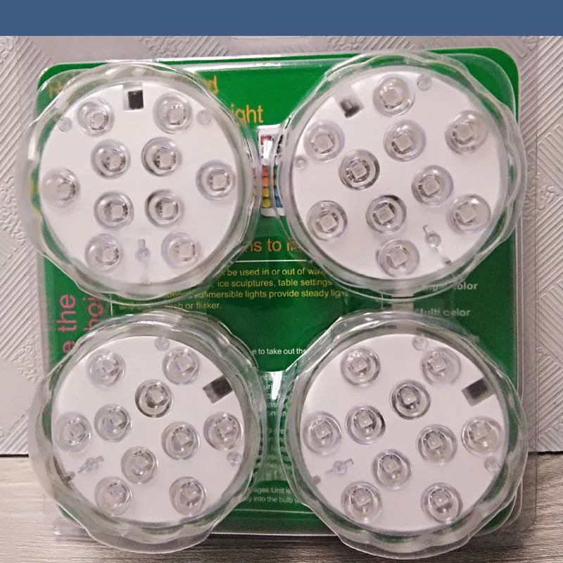 White spherical underwater LED light with remote control for swimming pools and aquariums
