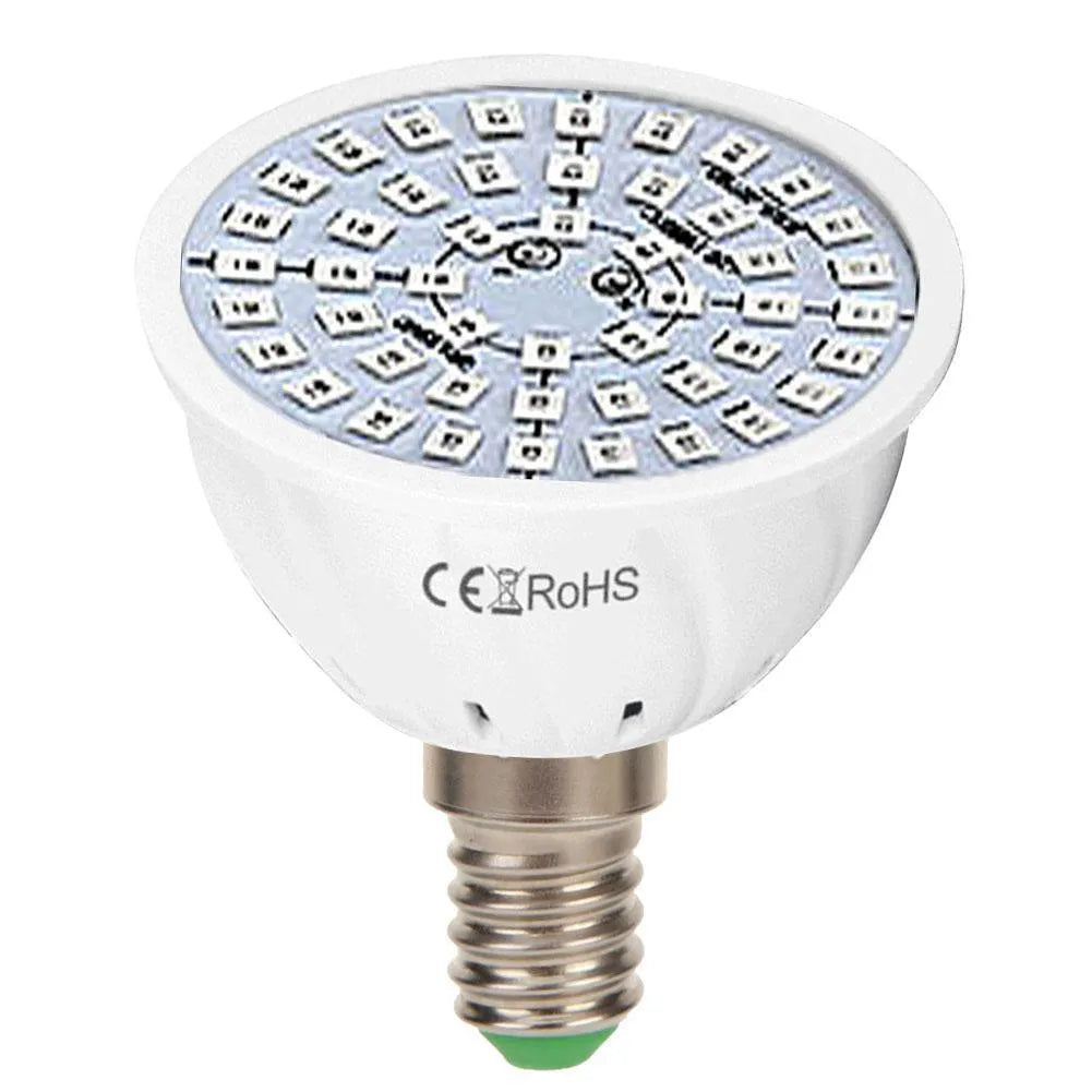 White LED plant growth lamp with 80 beads for indoor potted plants.
