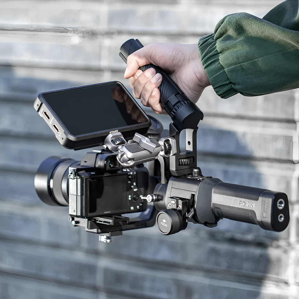 PGYTECH aluminium alloy pot holder accessory for DJI Ronin S and SC gimbals on a tripod