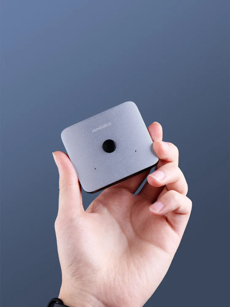 Grey HDMI 1 input 2 output switcher splitter device for connecting single source to dual displays