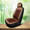 Breathable bamboo car seat cover in beige flat style for Wuling Rongguang double row seat