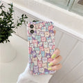 Colourful cartoon design TPU protective case for Apple iPhone mobile phones.