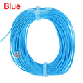 Multi-color floating fly fishing line in PVC and nylon with colours blue, green, orange, and yellow in sizes 2.0 to 8.0