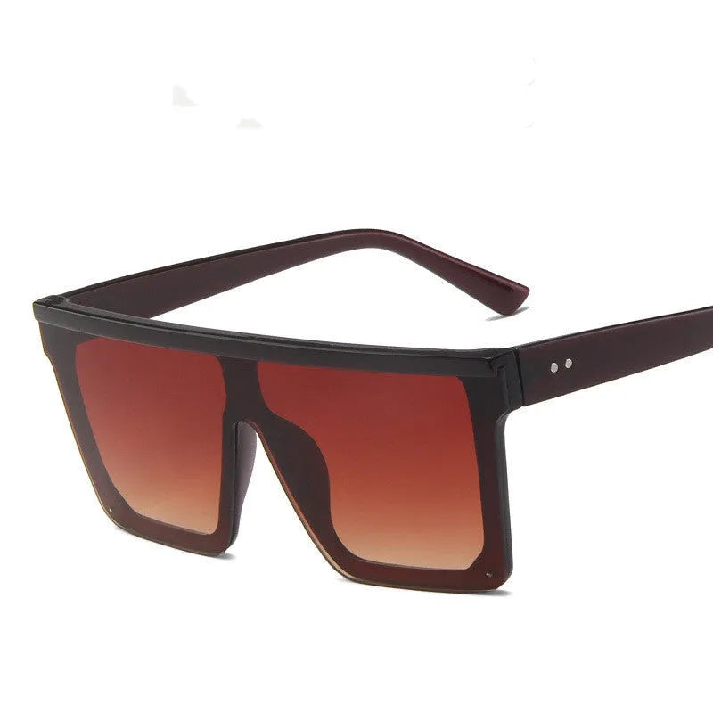 Retro rice nail sunglasses for men and women with black PC frame and lens