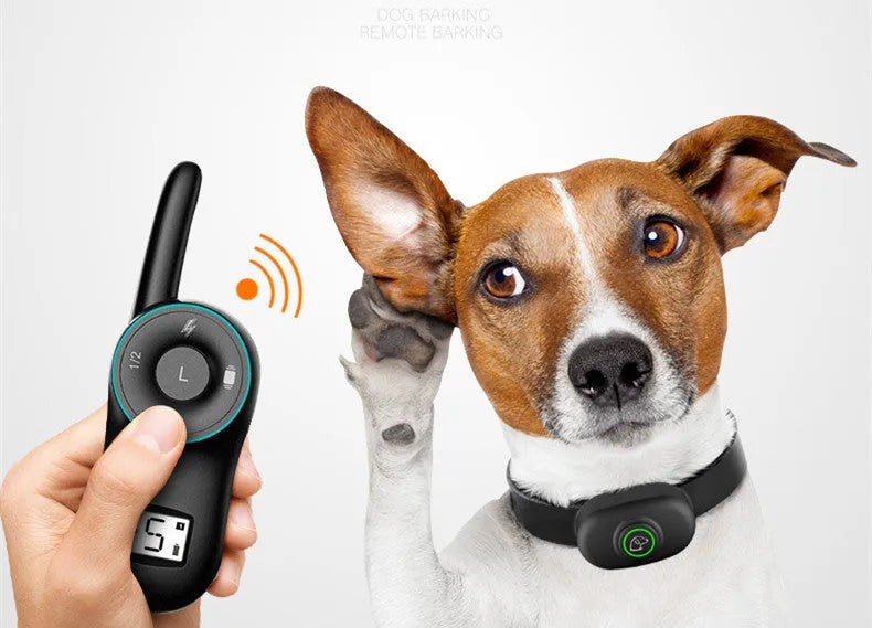 Waterproof rechargeable remote control dog training collar in black or orange