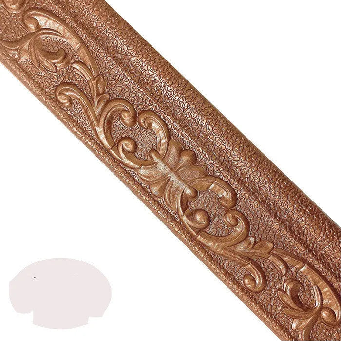 Self-adhesive decorative skirting line with grid pattern for living room wall protection in medium size