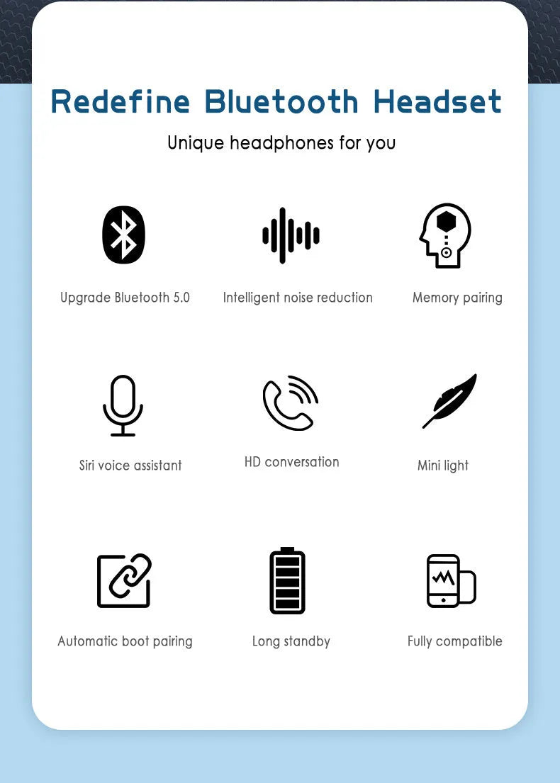B5 black Bluetooth headset with digital display charging case, true wireless stereo earbuds, TWS5.0