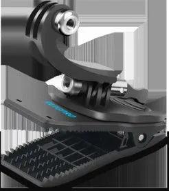 Aluminium alloy and plastic backpack clip for GoPro and action cameras with 360-degree rotation