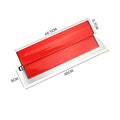 Red 40cm long metal leveling scraper for scraping putty and pasting wallpaper