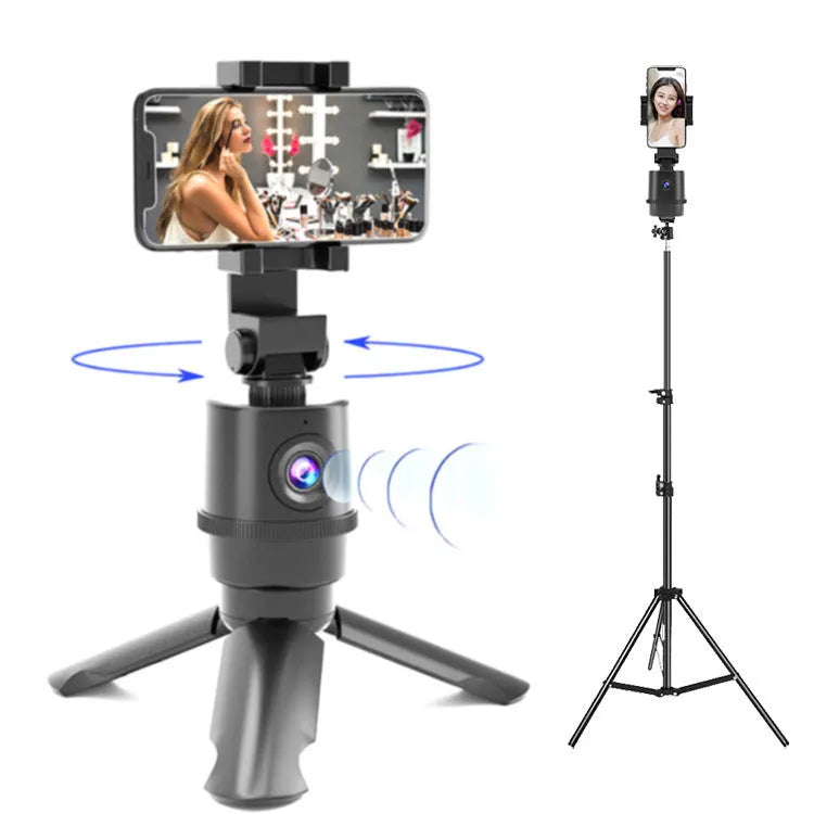 360-degree rotating AI tracking mobile phone bracket on a table