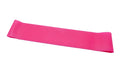Latex resistance band in pink, measuring 500mm length, 50mm width, for yoga and fitness exercises