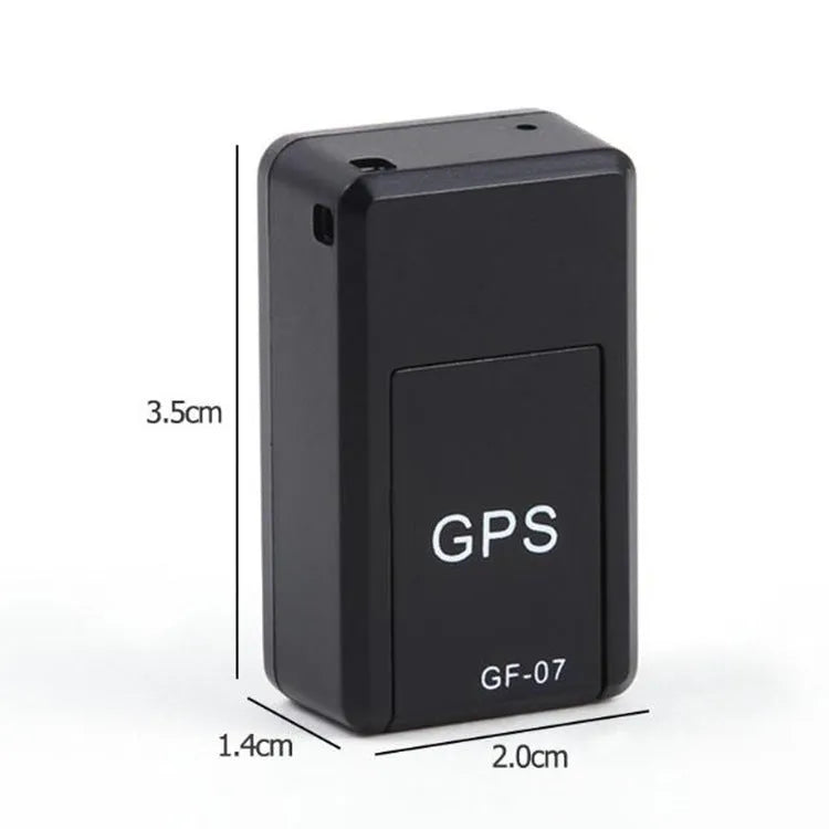 Black mini magnetic GPS tracker device for car and vehicle tracking with USB charging cable