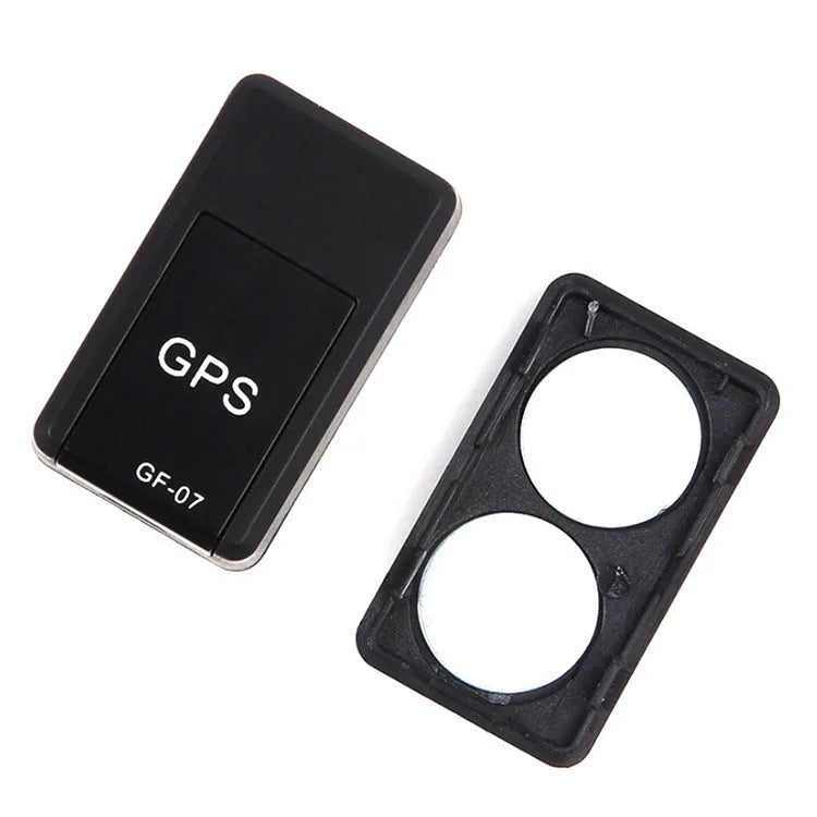 Black mini magnetic GPS tracker device for car and vehicle tracking with USB charging cable