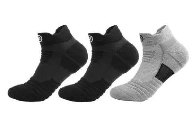 Elite Socks men thickened towel bottom deodorant quick-drying running socks in black grey and white colour options